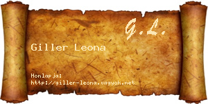 Giller Leona névjegykártya